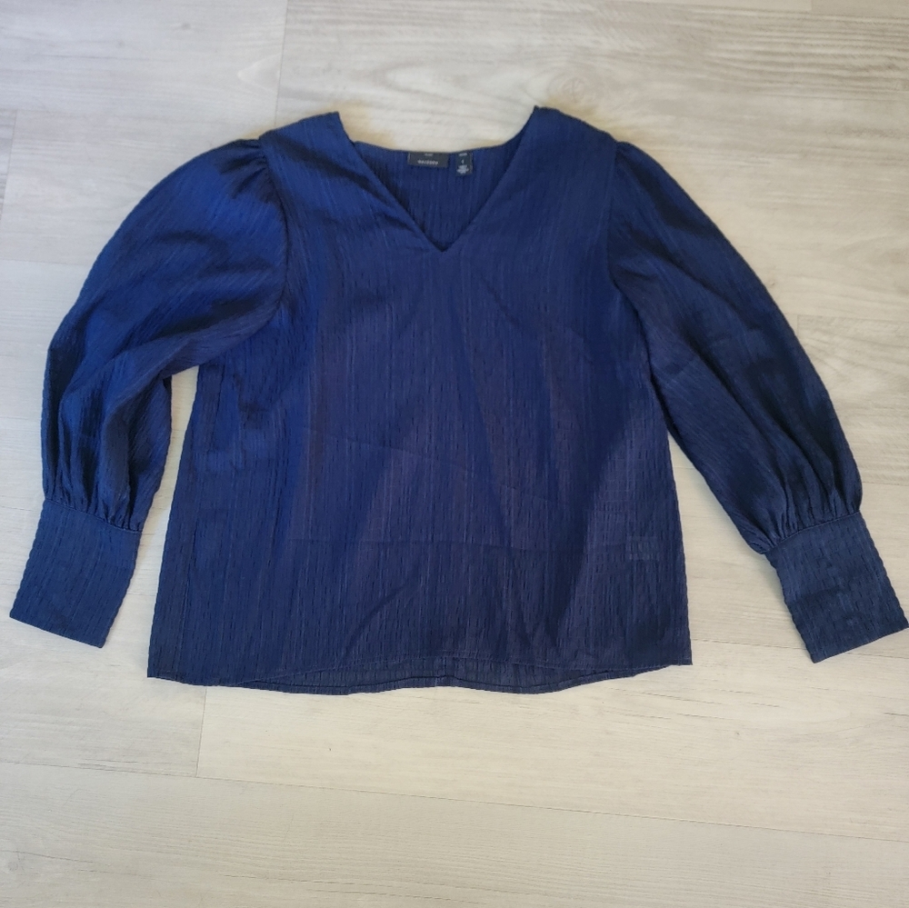 Halogen Textured Navy Blouse